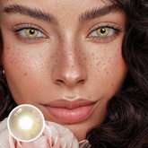 Lentes de contacto de color marrón romero